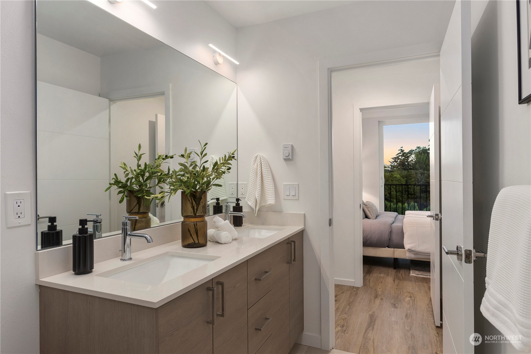 3102 South Walden Street Seattle, WA 98144 - Photo 25 of 35 a bathroom with a sink a vanity and a mirror