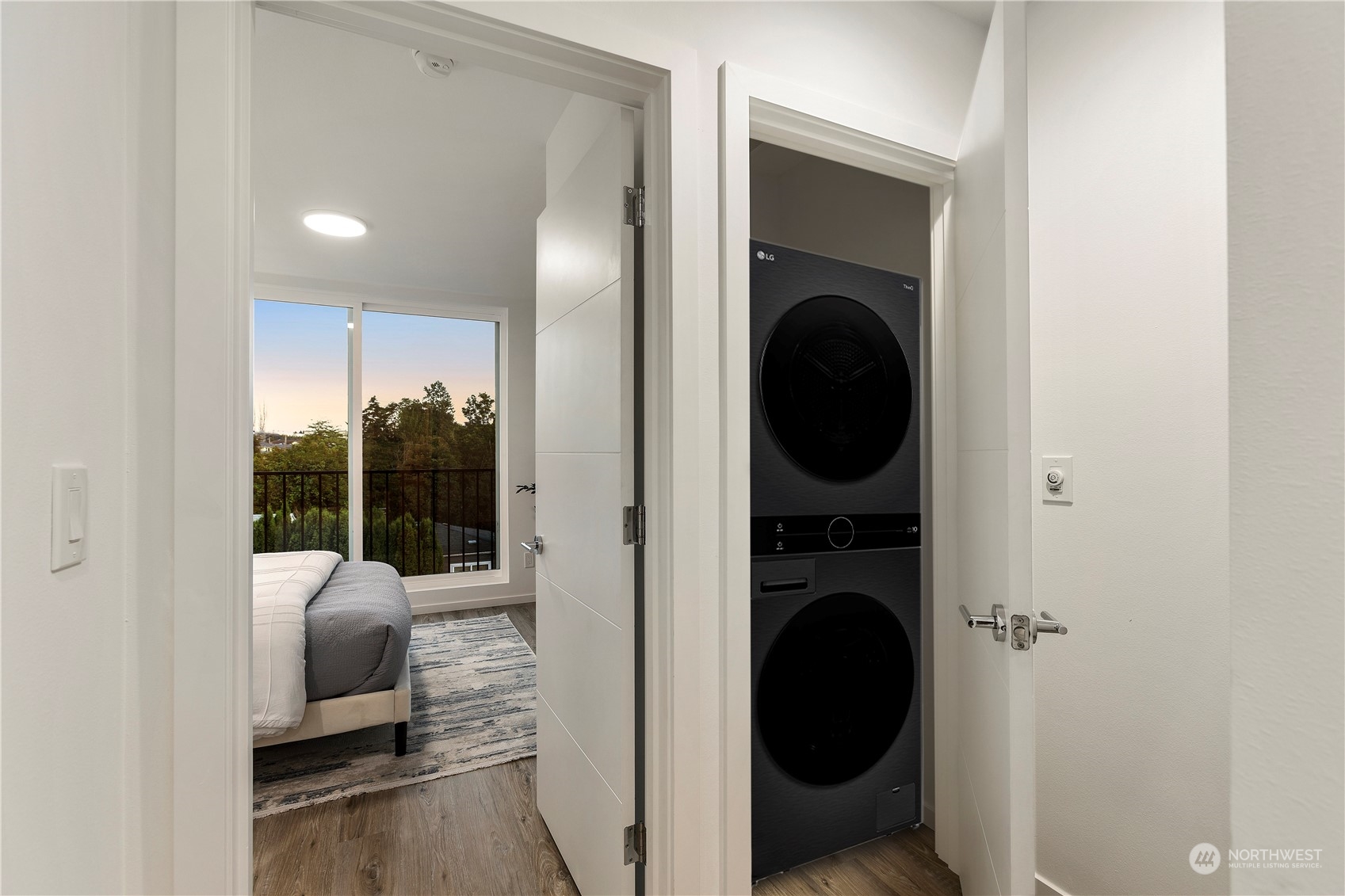 3102 South Walden Street Seattle, WA 98144 - Photo 26 of 35 a view of a hallway with washer and dryer