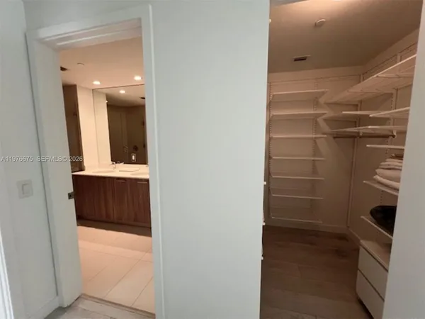 a view of walk in closet