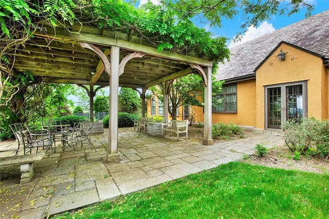 a view of outdoor space yard deck patio and swimming pool