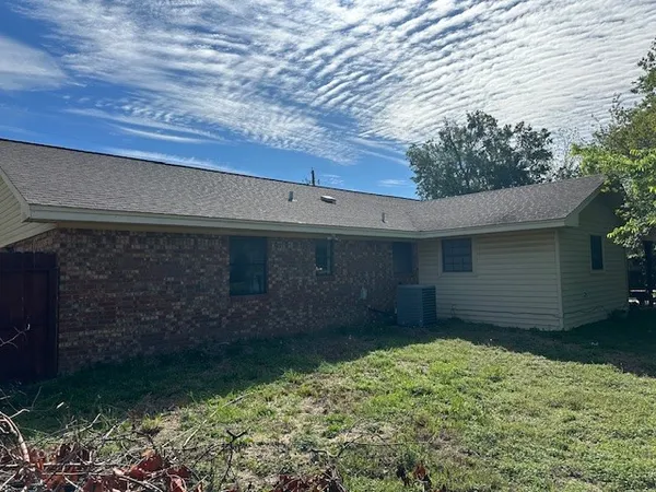 a backyard of a house