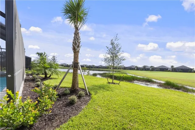 a view of an outdoor space and swimming pool
