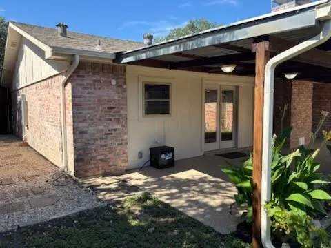 a view of a door of the house