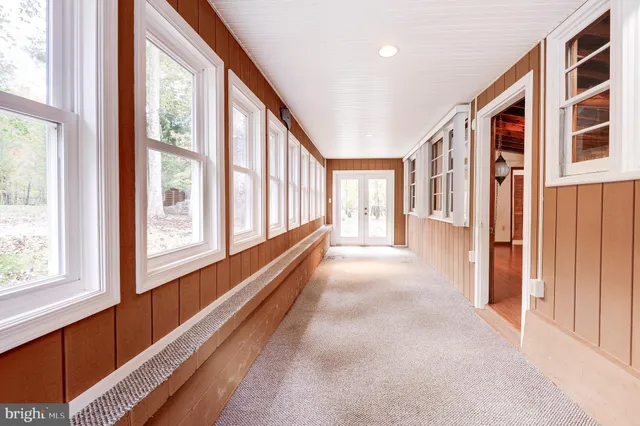 a view of a house with a large window