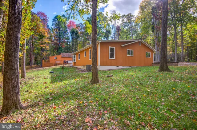 a view of a house with yard and a tree