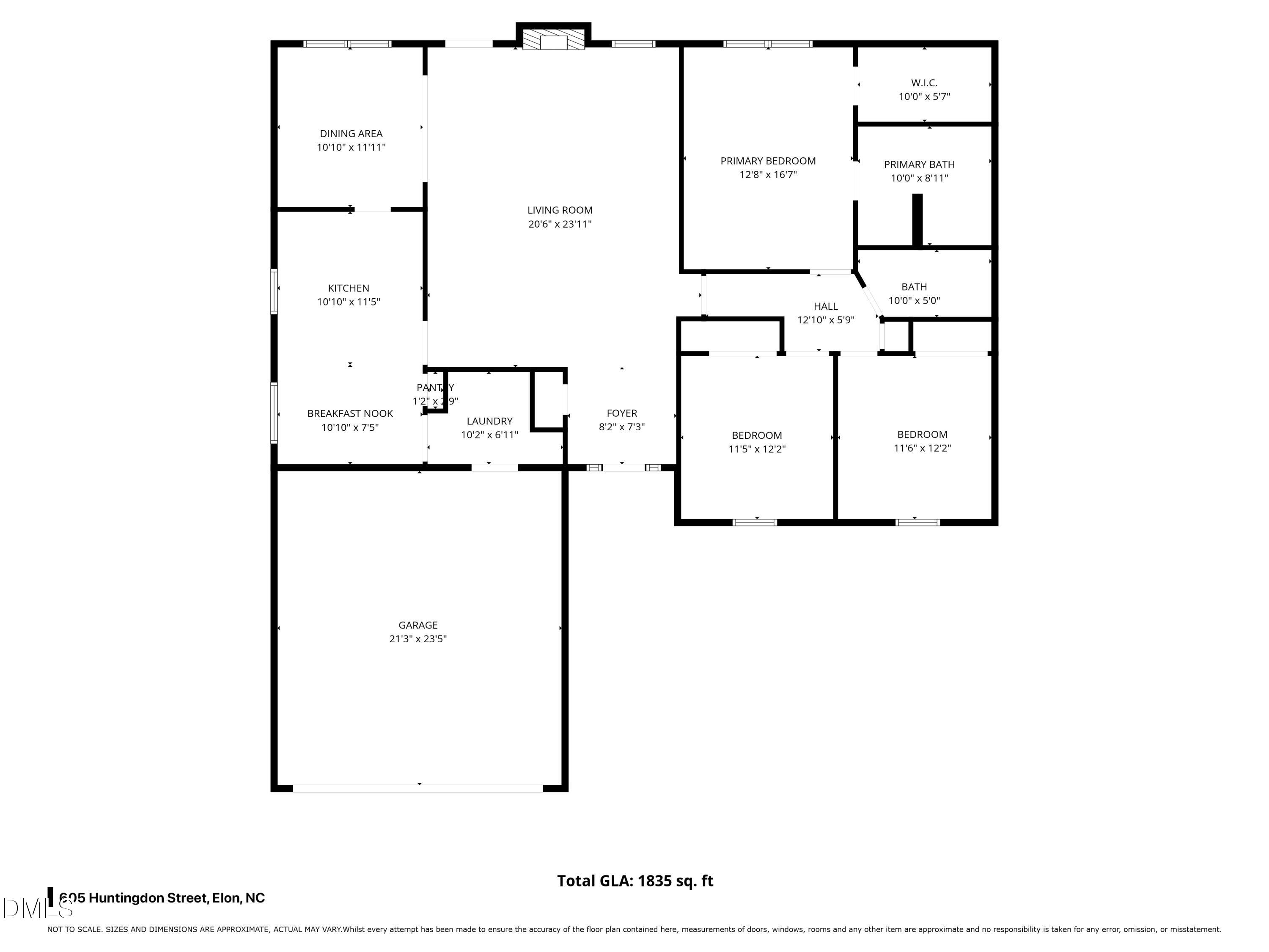 605 Huntingdon Street Elon, NC 27244 - Photo 18 of 18 a picture of a floor plan