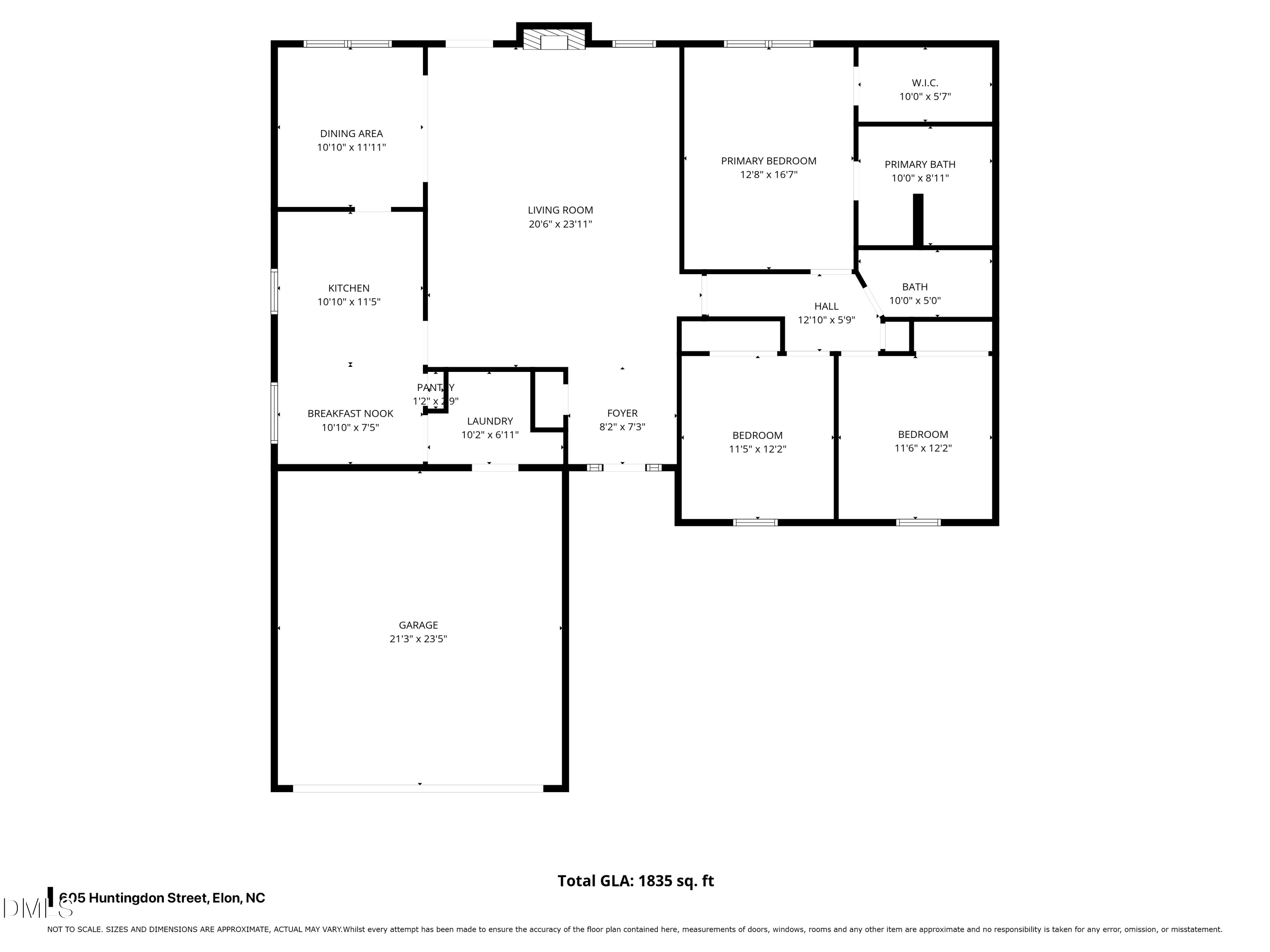 605 Huntingdon Street Elon, NC 27244 - Photo 17 of 18 a picture of a floor plan