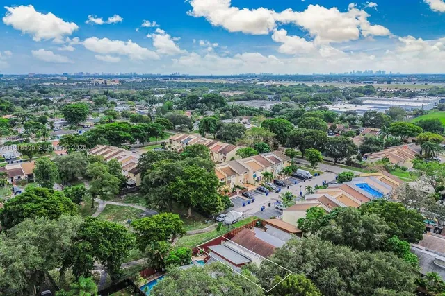 an aerial view of multiple house
