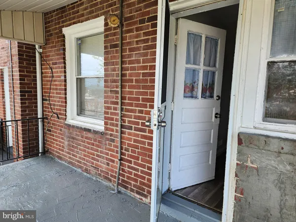 a view of front door of house