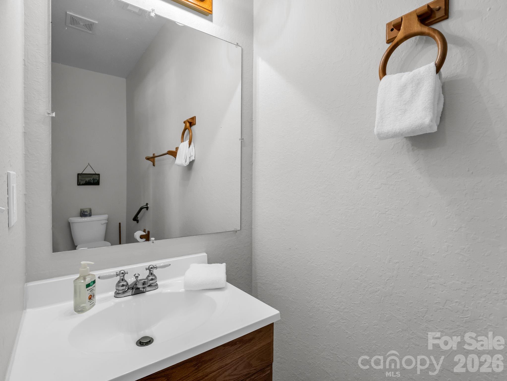 121 Fern Loop Lake Lure, NC 28746 - Photo 16 of 40 a bathroom with a sink and a mirror