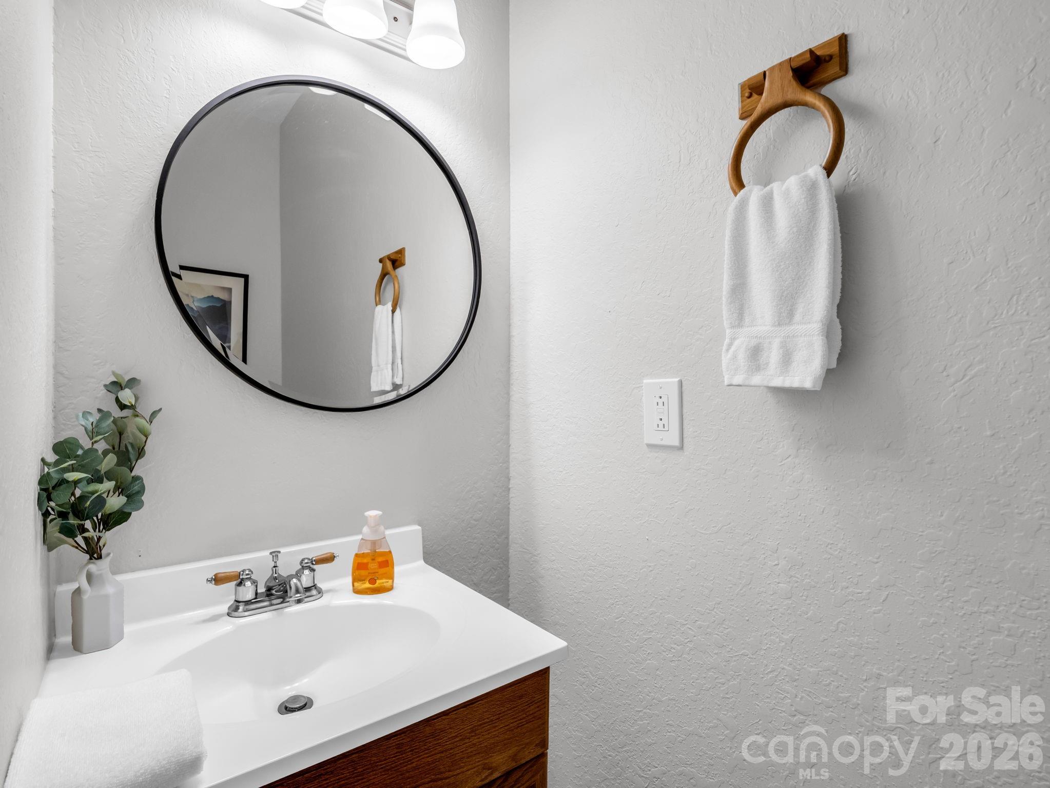 121 Fern Loop Lake Lure, NC 28746 - Photo 30 of 40 a bathroom with a sink and a mirror