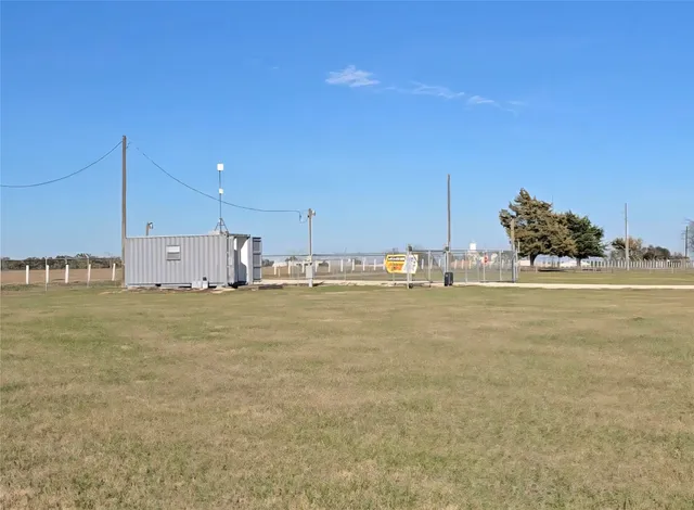 an aerial view of a house having outdoor space