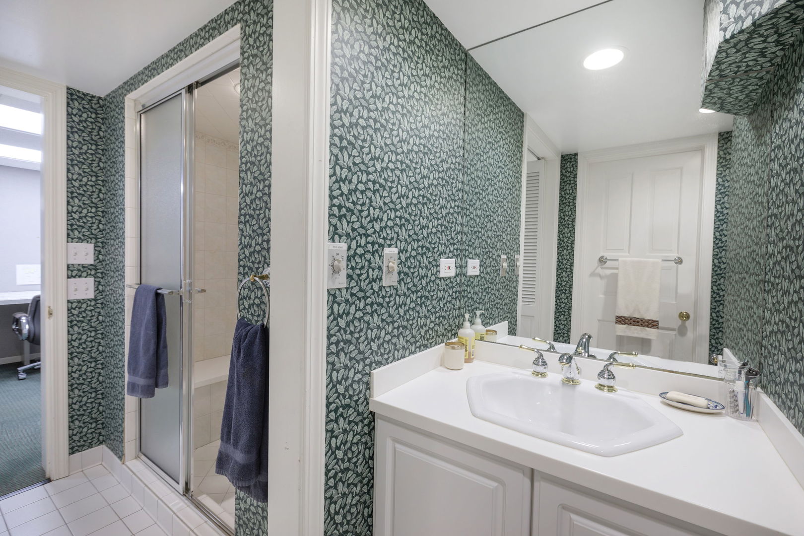 1115 Golfview Lane Glenview, IL 60025 - Photo 36 of 46 a bathroom with a sink and a mirror