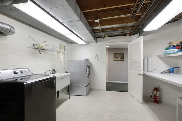 a room with storage and utility