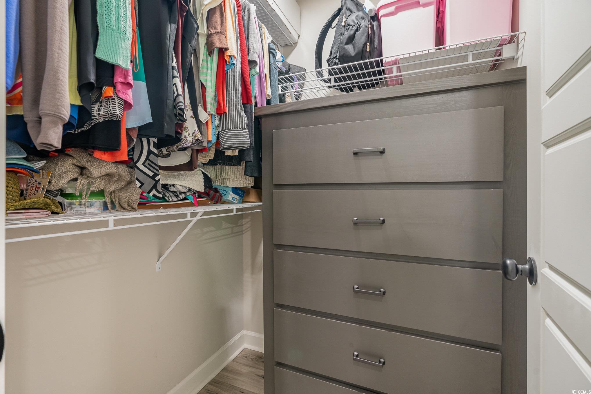 208 Kings Crossing Loop Murrells Inlet, SC 29576 - Photo 16 of 28 Walk in closet featuring hardwood / wood-style flo