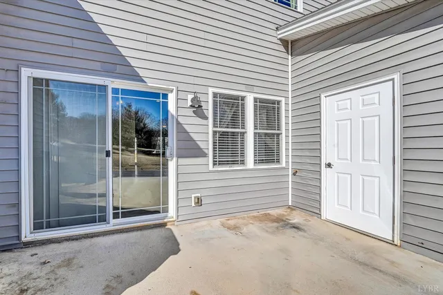 a view of a swimming pool with an outdoor space