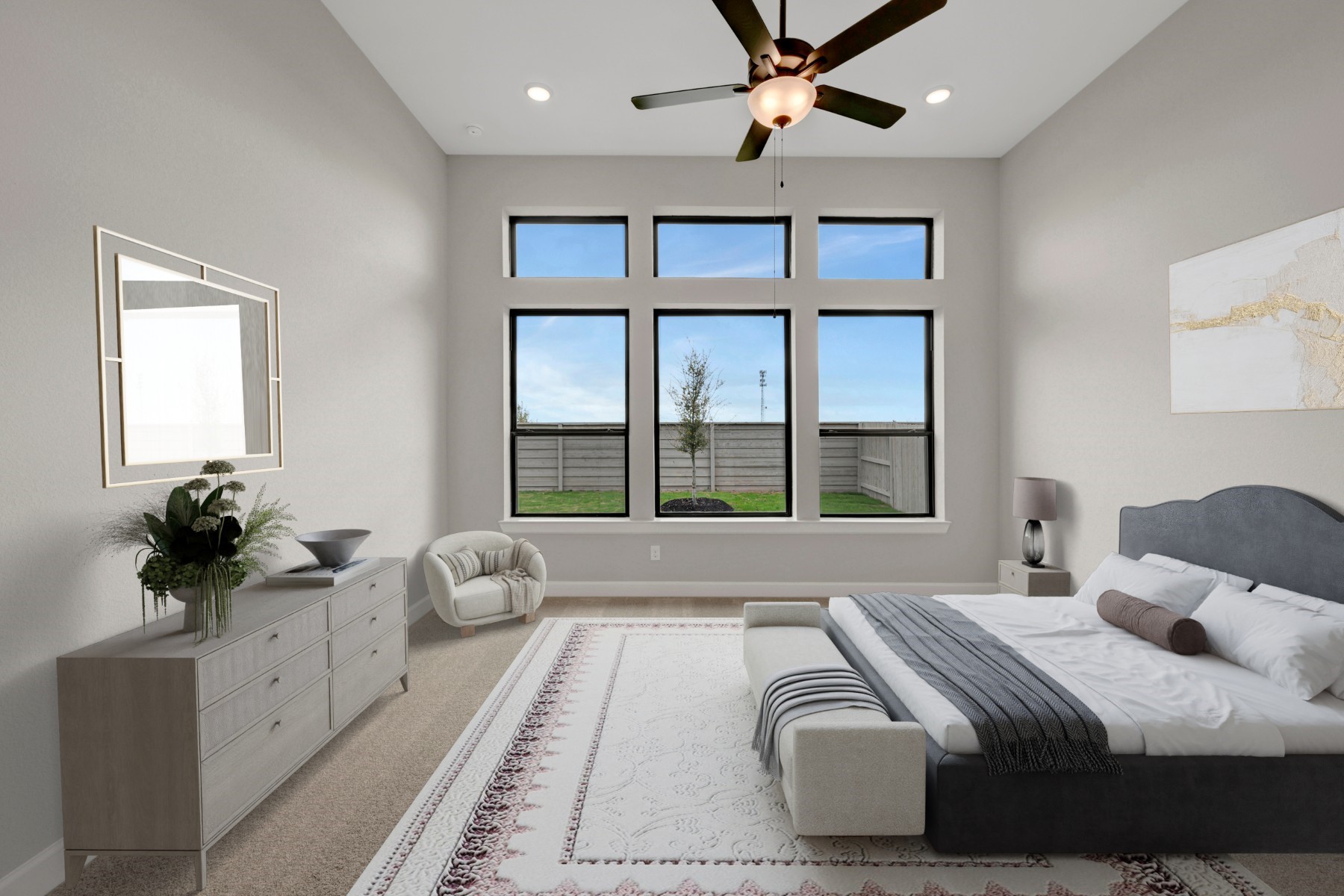 5407 Mango Blfs Street Manvel, TX 77578 - Photo 6 of 50 a bedroom with a large bed and a large window