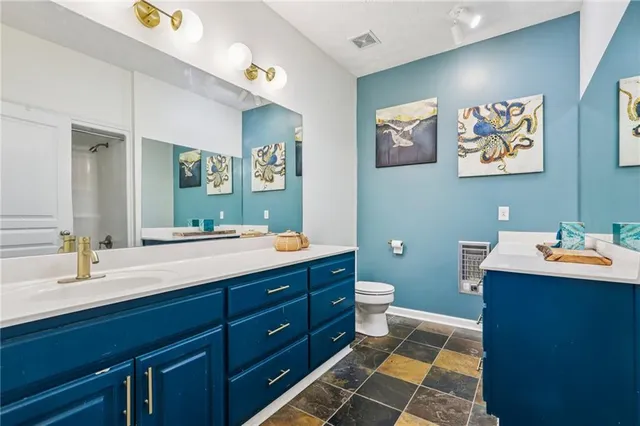 a view of yard with swimming pool and trees