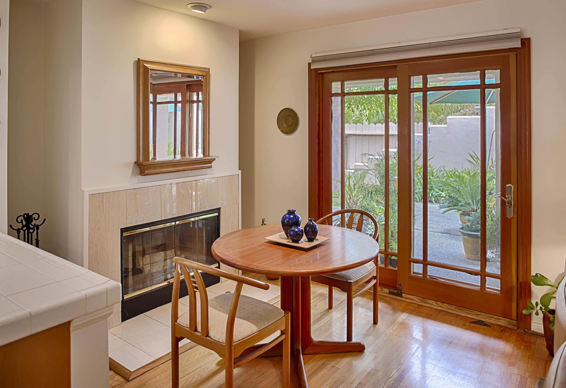 4004 Primavera Road Santa Barbara, CA 93110 - Photo 8 of 39 Fireplace in Family Room to Backyard