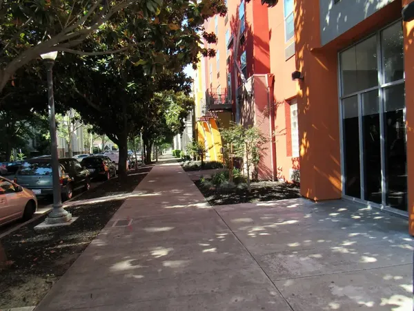 a view of a street with houses