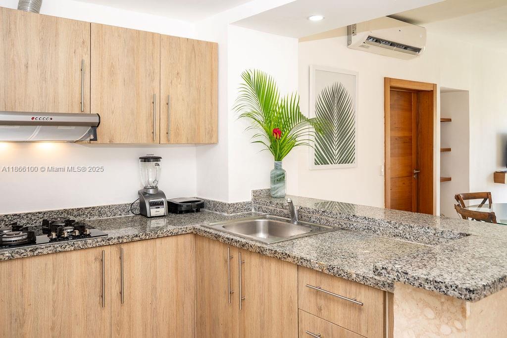 0 8c3f Q62 Las Terrenas Drive, Unit 2 Las Terrenas, Samaná Province 32000 - Photo 10 of 38 a kitchen with a sink a counter top space and a window