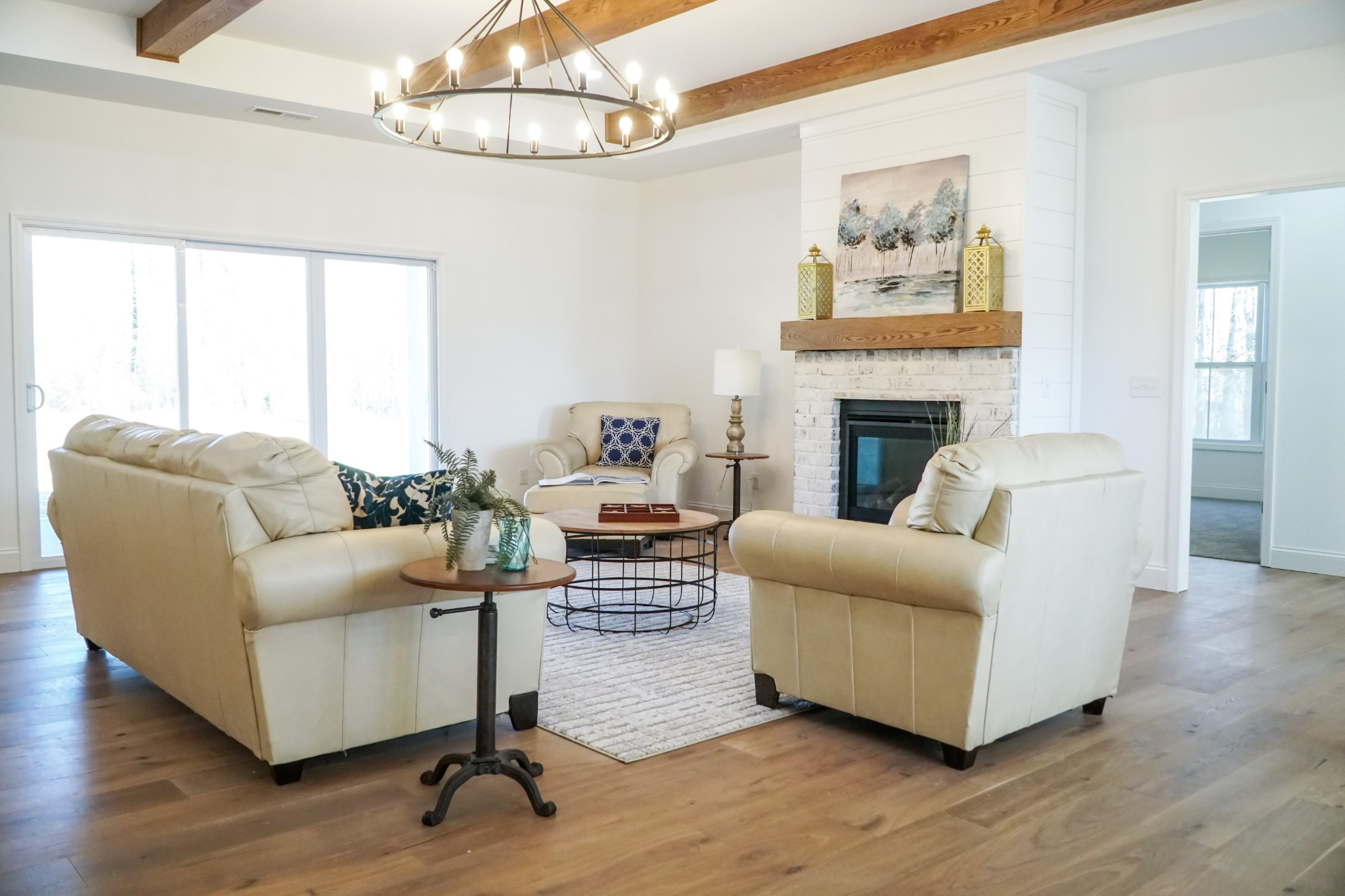 8203 Cookeville Boatdock Road Baxter, TN 38544 - Photo 8 of 64 a living room with furniture and a fireplace
