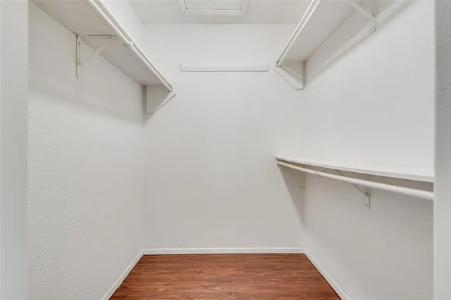 a view of small space with racks on the wall