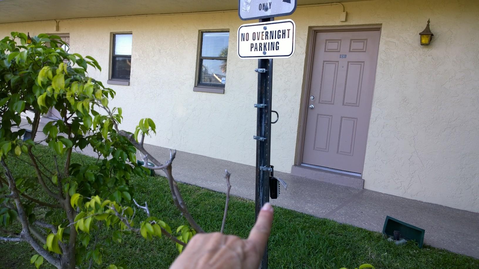 9355 Southwest 8th Street, Unit 117 Boca Raton, FL 33428 - Photo 69 of 81 Lock Box on Handicap Pole