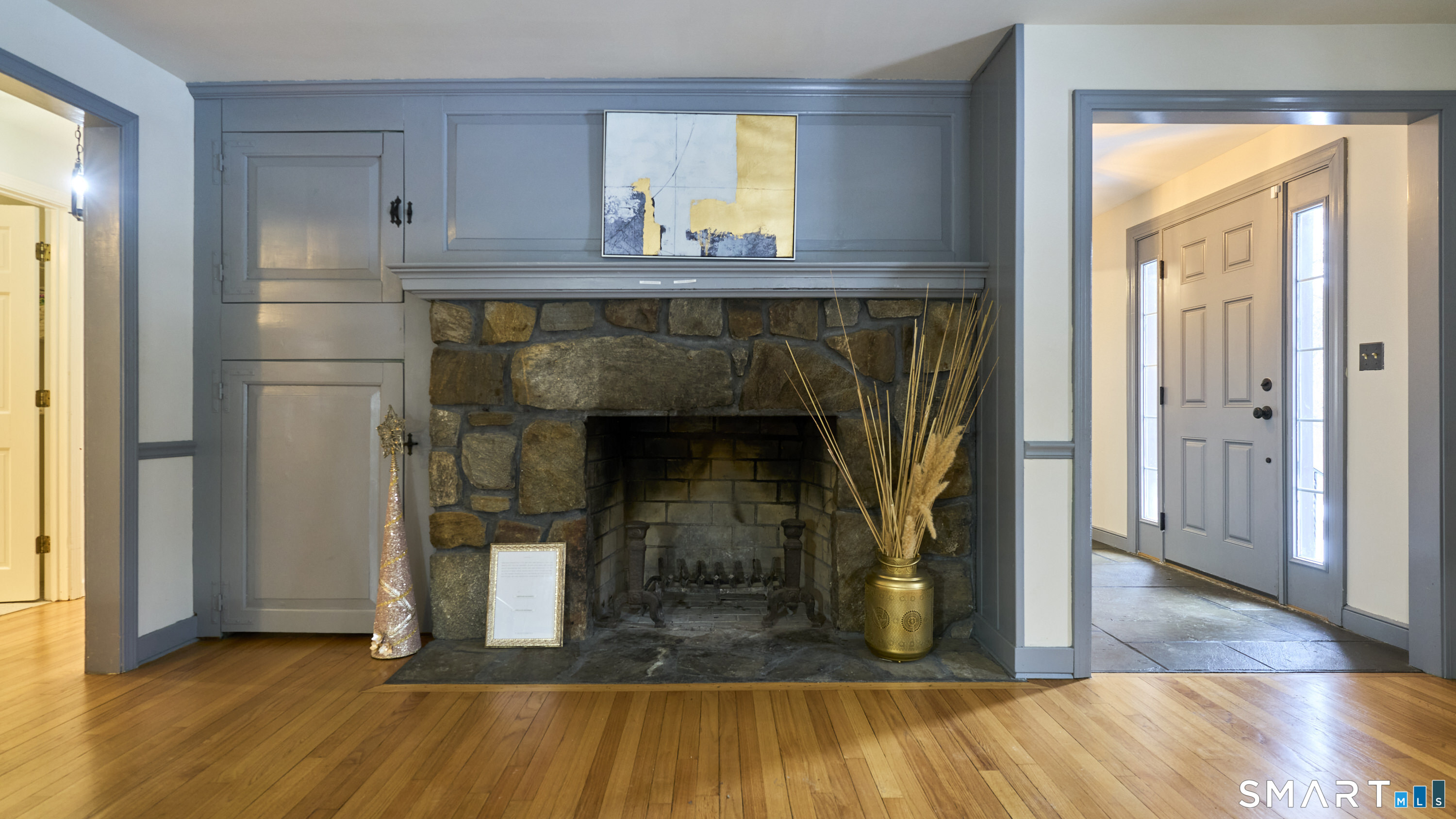 15 Haywardville Road East Haddam, CT 06423 - Photo 28 of 40 Stone fireplace close-up - Textural focal point and ambiance - anchors memorable gatherings.