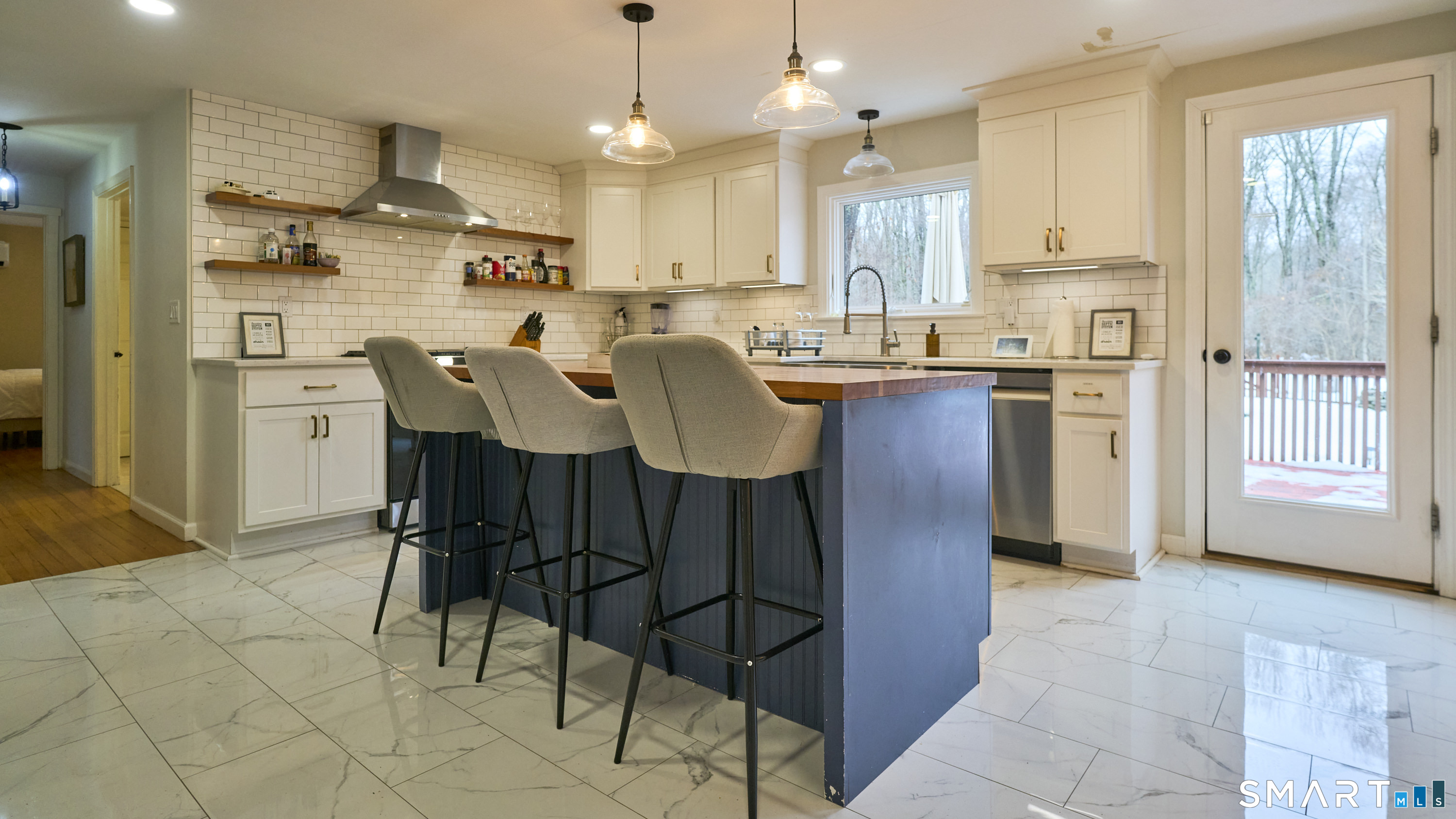 15 Haywardville Road East Haddam, CT 06423 - Photo 7 of 40 Kitchen with island seating - Open layout and social configuration - encourages casual dining and gathering during meal prep