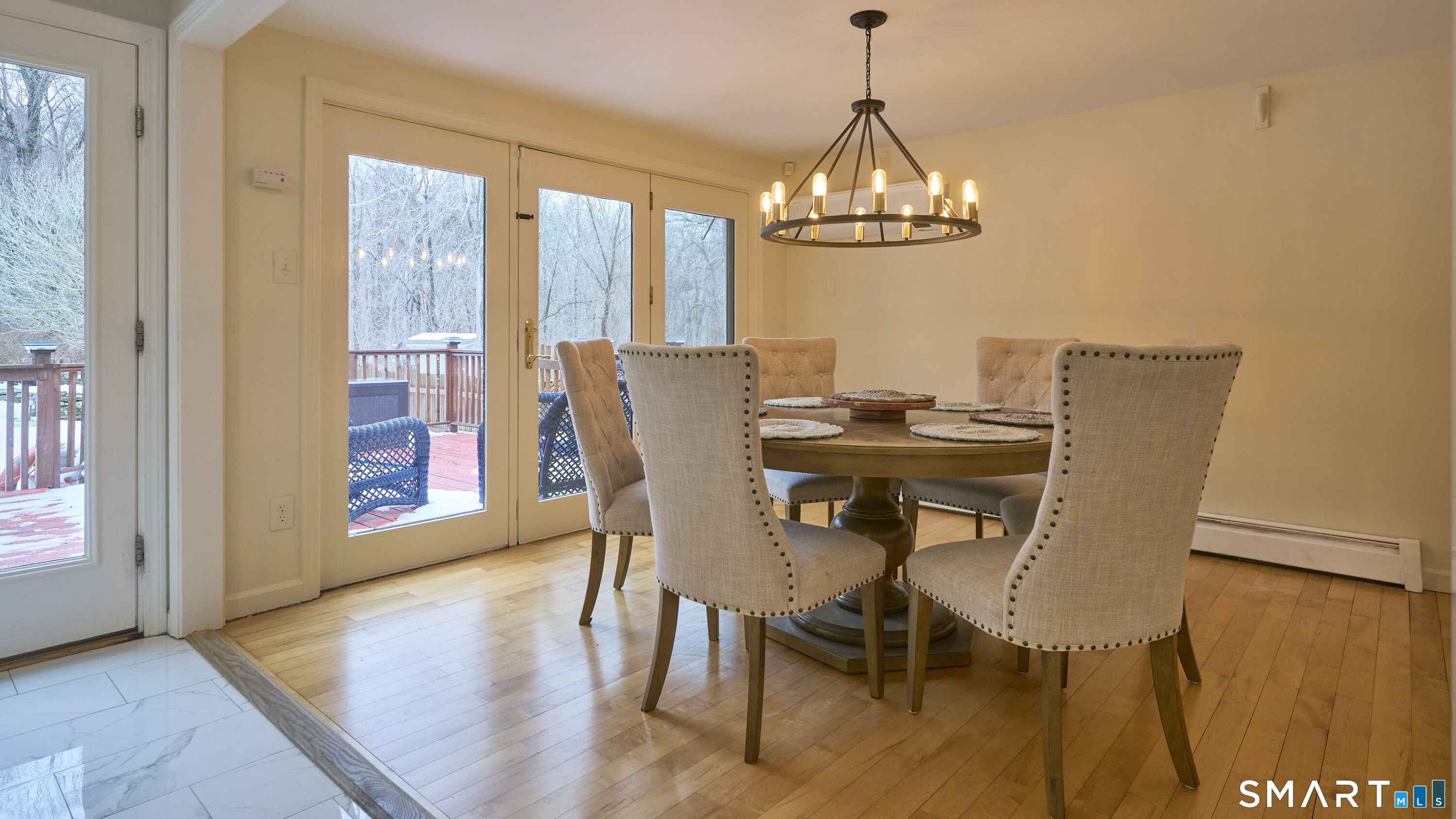 15 Haywardville Road East Haddam, CT 06423 - Photo 9 of 40 Dining area connection - Seamless adjacency to kitchen - supports effortless entertaining and shared meals