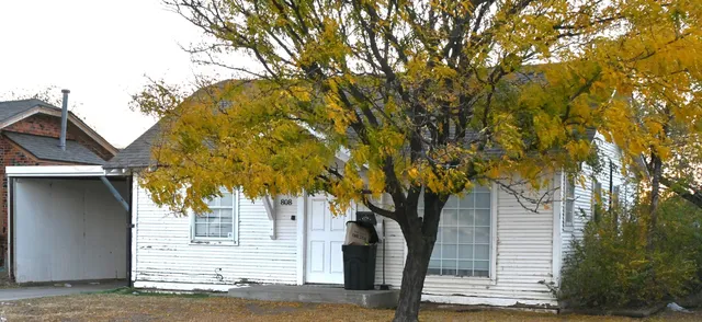 a white house that has a tree in front of it