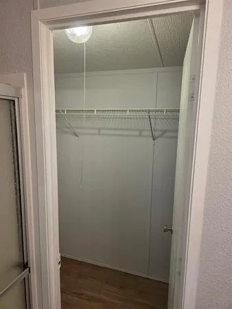 a view of a walk in closet