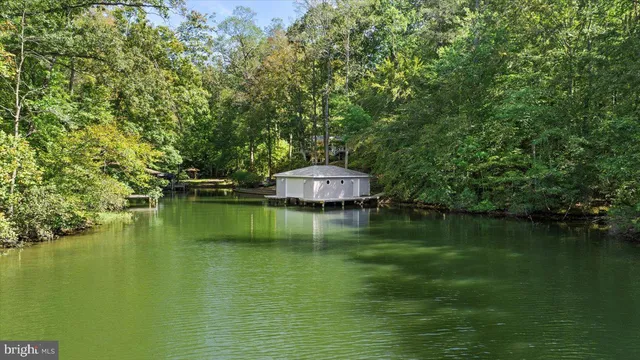 a view of a lake from a balcony