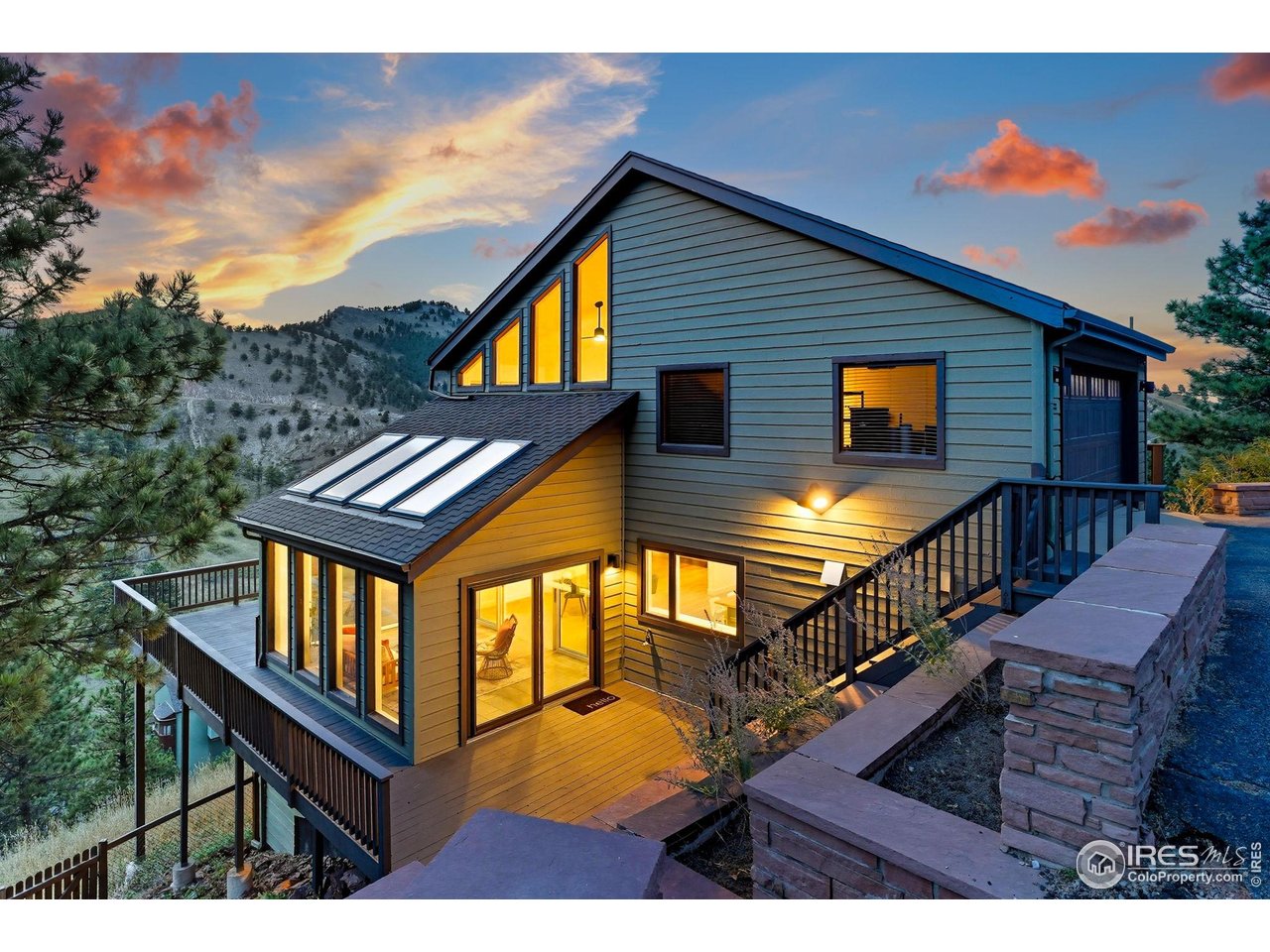 a view of an chairs in the balcony