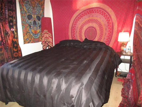 a view of a wooden door