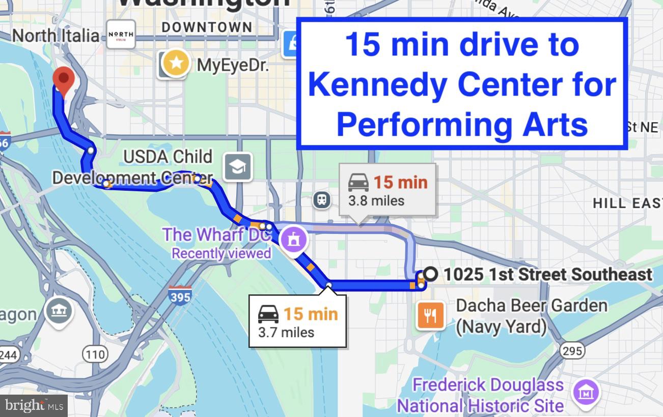 1025 First Street Southeast, Unit 614 Washington, DC 20003 - Photo 44 of 54 15 min drive to the Kennedy Center