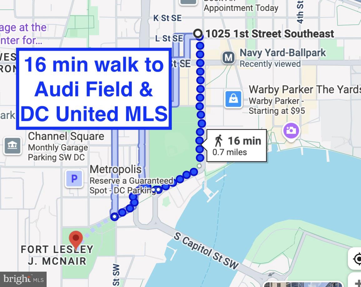 1025 First Street Southeast, Unit 614 Washington, DC 20003 - Photo 46 of 54 16 min walk to Audi Field & DC United