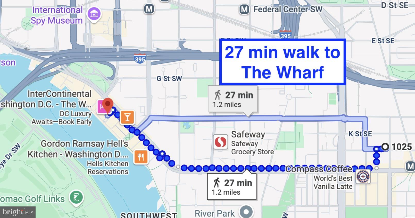 1025 First Street Southeast, Unit 614 Washington, DC 20003 - Photo 49 of 54 27 min walk to the Wharf