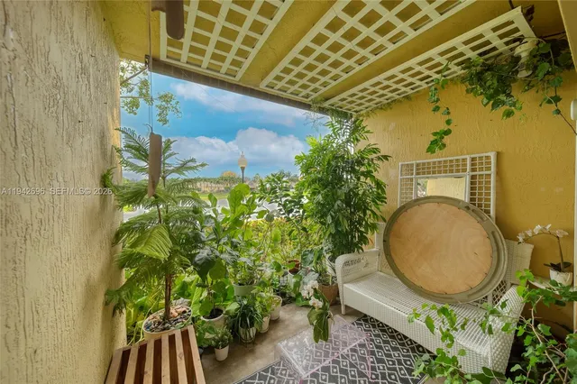 a aerial view of a garden