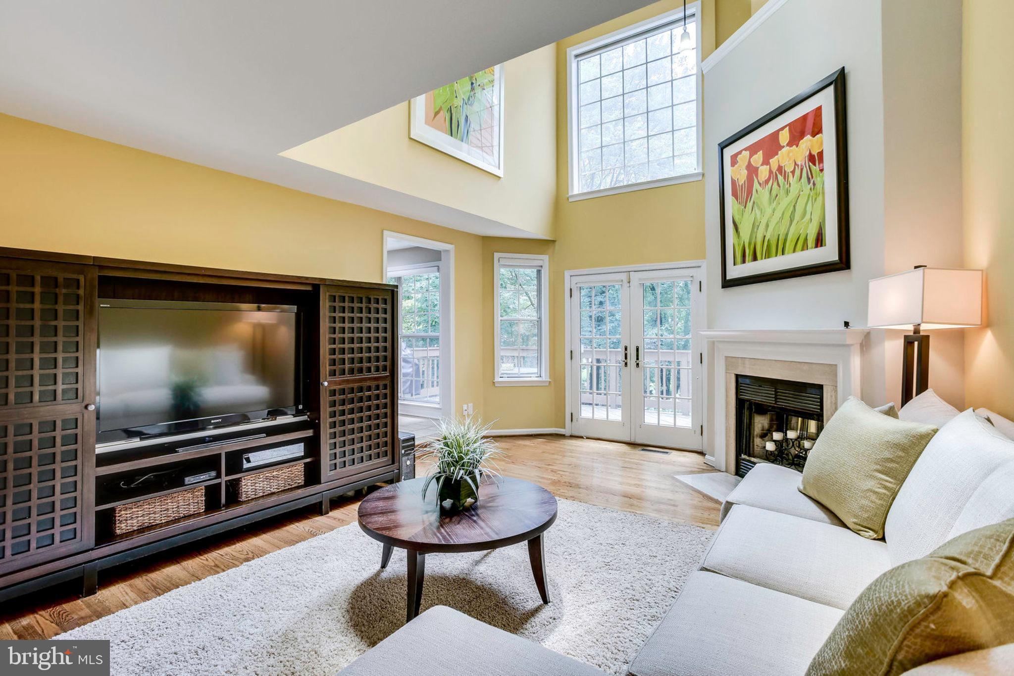 1536 Deer Point Way Reston, VA 20194 - Photo 15 of 53 Dramatic family room with fireplace