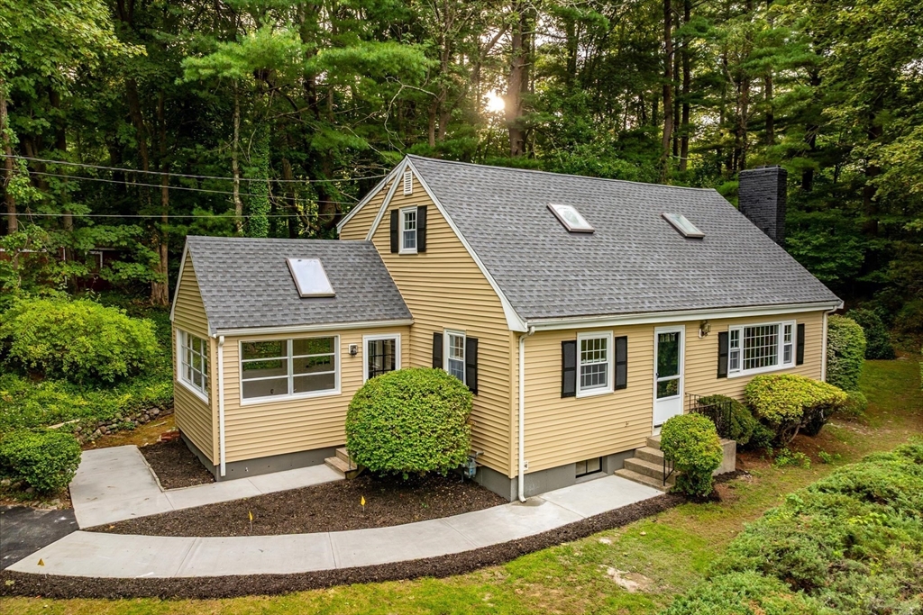 a aerial view of a house