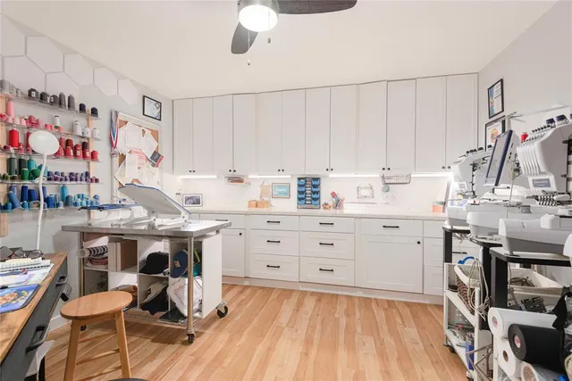 a view of a porch with furniture