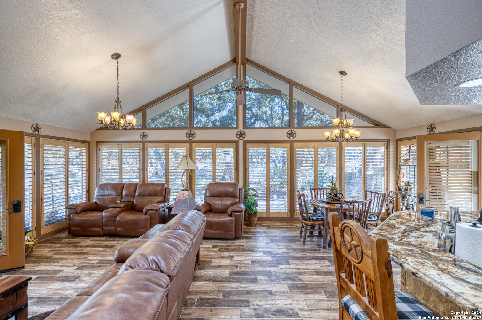 93 North Saddle Mountain Road Rio Frio, TX 78879 - Photo 36 of 50 a living room with furniture and a large window