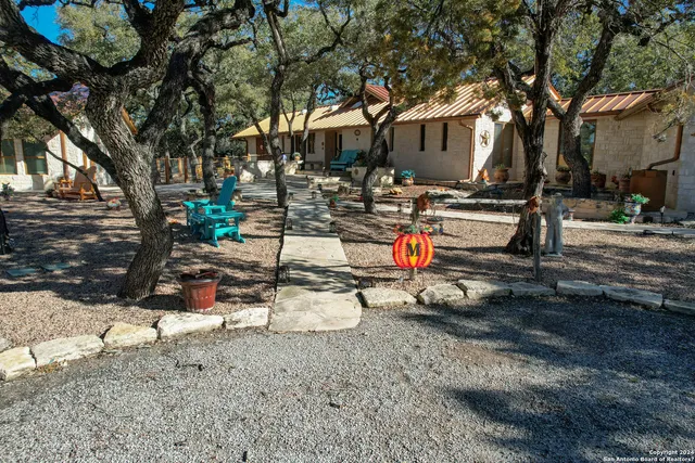 a view of a park with of trees