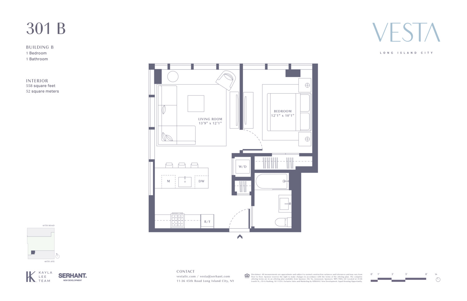 11-36 45th Road, Unit 301B Queens, NY 11101 - Photo 12 of 12 a picture of a floor plan