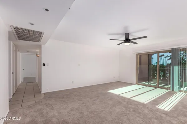 an empty room with a window