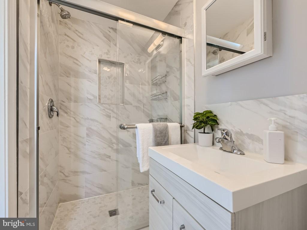 1402 Carroll Street Baltimore, MD 21230 - Photo 16 of 28 a bathroom with a sink and a mirror