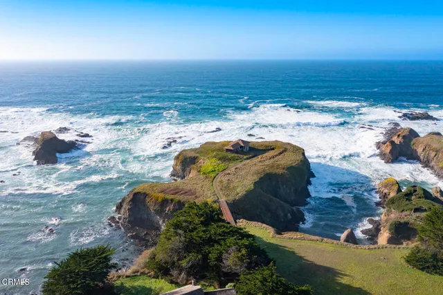 a view of beach and ocean