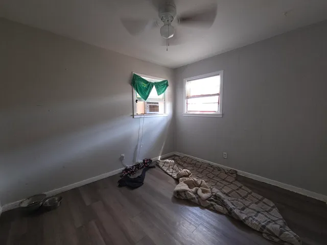 an empty room with a window